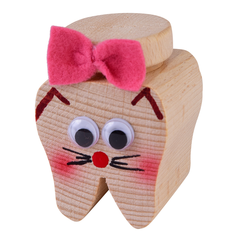 Wooden box for milk tooth - cat Mimmi by KERSA