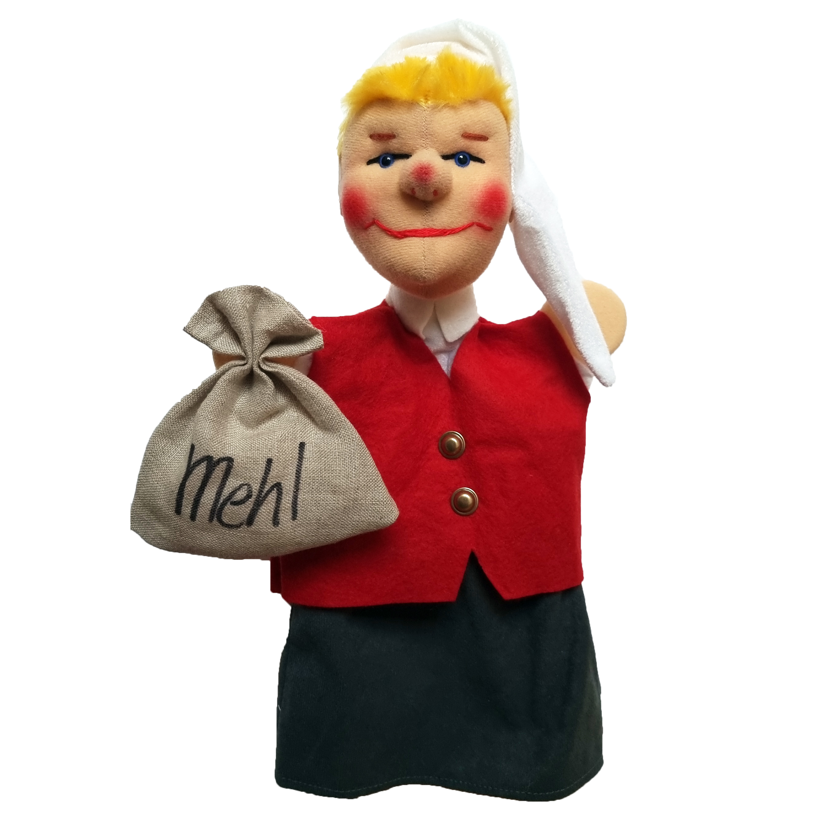 Punch and Judy Baker Leo Hand Puppet - Kersa Classic Punch and Judy Baker Leo Hand Puppet for Puppet Theatre | Kersa Classic