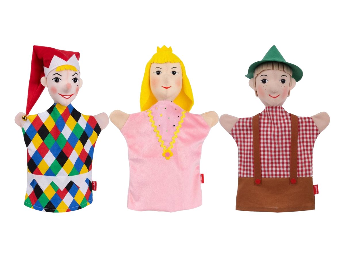 munabo ART Kasperlepuppen: Kasper, Prinzessin und Seppel