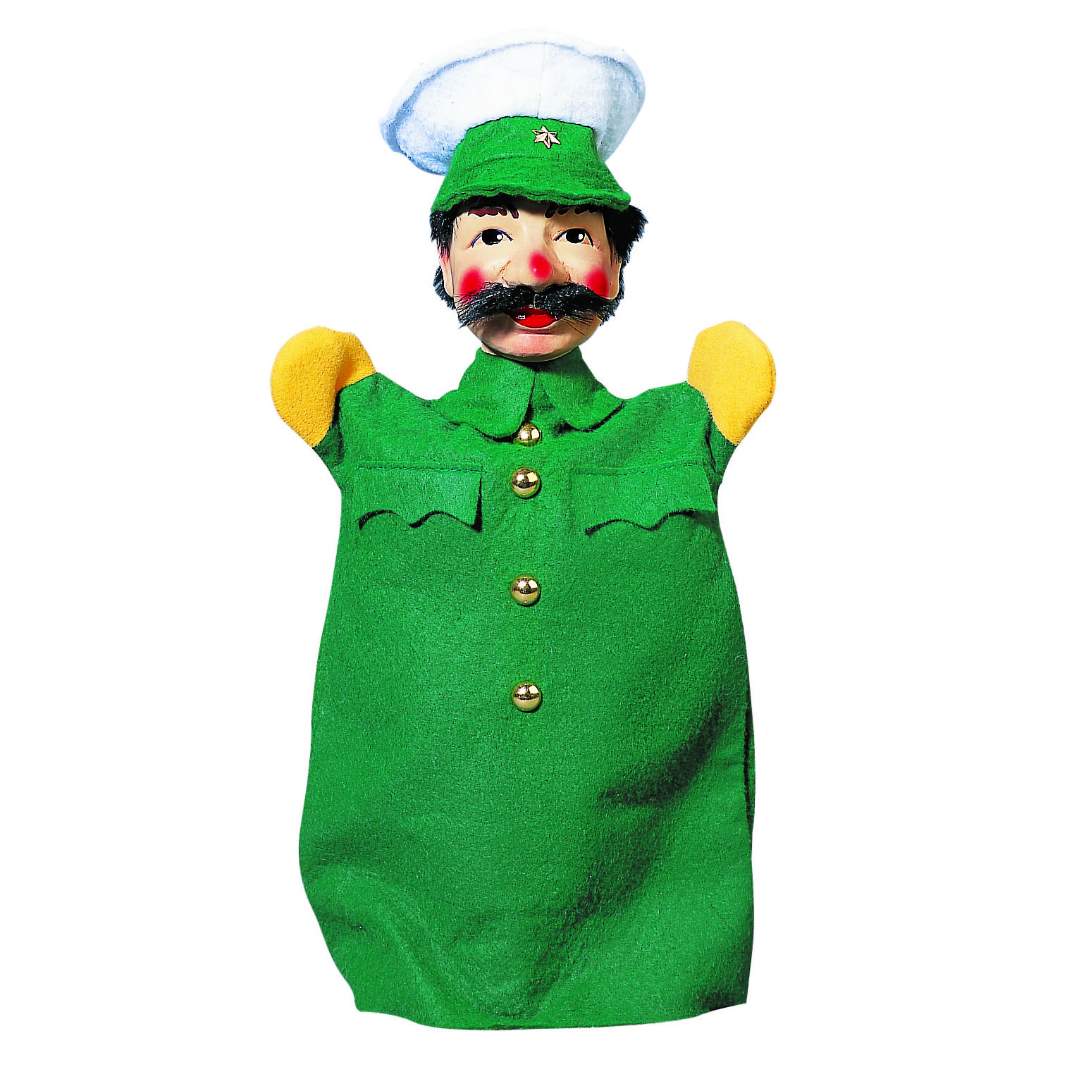 Hand puppet policeman, green - KERSA Micha