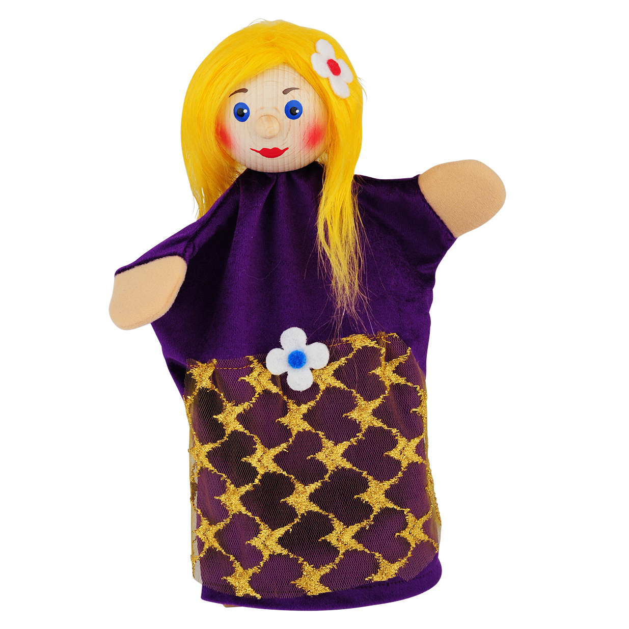 Punch and Judy Fairy Lea (purple) Hand Puppet - Kersa Beni Punch and Judy Fairy Lea (purple) Hand Puppet for Puppet Theatre | Kersa Beni